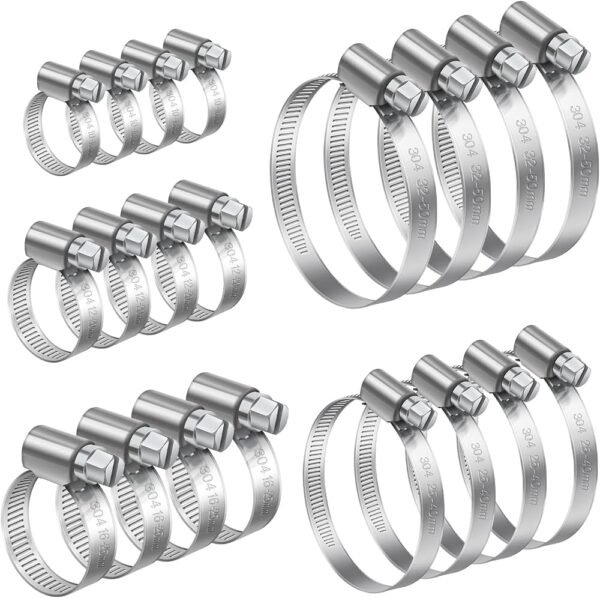 71cSLuJy4QL._AC_UF1000,1000_QL80_ Stainless Steel Hose Clamp 20–32mm Worm Drive