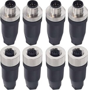 M12 Industrial Sensor Connector 4-Pin Female IP67