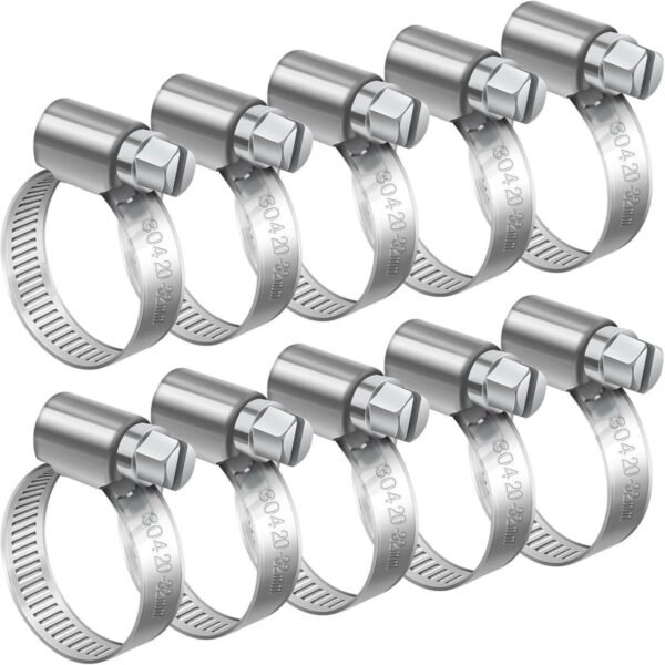 s-l1200 Stainless Steel Hose Clamp 20–32mm Worm Drive