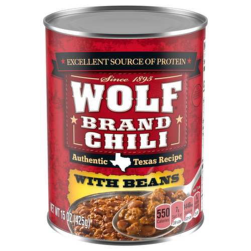 00014900022703 Wolf Brand Chili with Beans — 425g