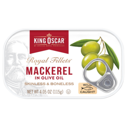 King Oscar Mackerel in Olive Oil — 195g