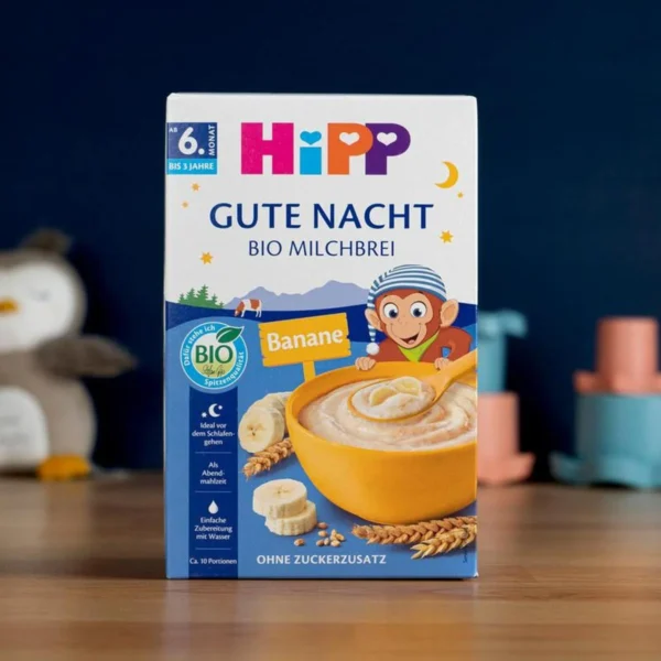HiPP-Organic-Banana-Semolina-Milk-Evening-Porridge-6-Months-475g_1854b619_1600x HiPP Organic Banana Porridge – 190 g