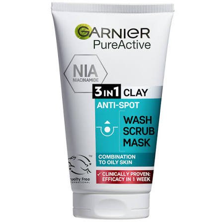 images (1) Garnier SkinActive Pure Active 3-in-1 Clay Mask 150ml