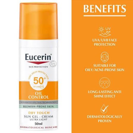 Eucerin Sun Oil Control Gel-Cream SPF50+ 50ml