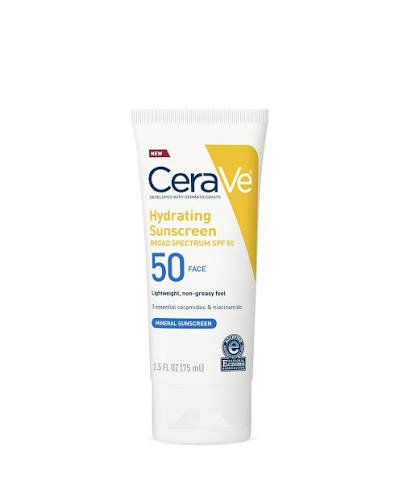 images (1) CeraVe Hydrating Mineral Sunscreen SPF50 75ml