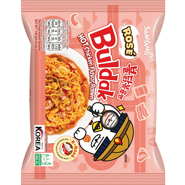 samyang-jp-buldak-hot-chicken-ramen-noodle-rose-140g Samyang Buldak Hot Chicken — 140g